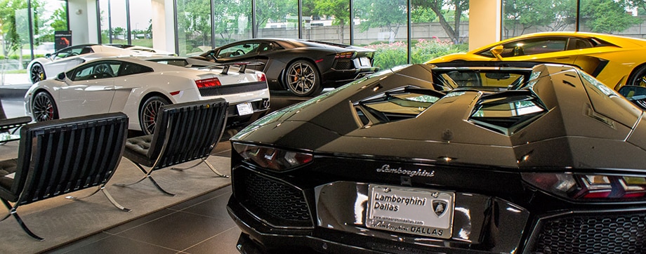 Lamborghini Dallas Showroom Interior